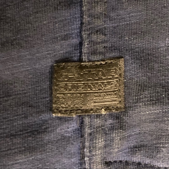 G Star Raw Navy Blue Shirt Sleeve Shirt With Side Pocket And Spare Button SizeXL - Picture 4 of 6